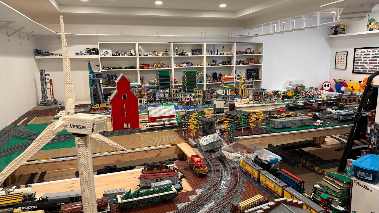 LEGO Room Update 072 - Room Tour, Layout Updates, Train Show Prep
