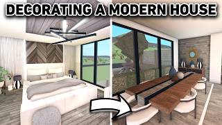 DECORATING THE INTERIOR OF MY MODERN HOUSE IN BLOXBURG