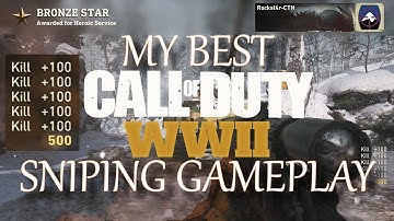 My Best COD WW2 Sniping Gameplay (34-5 w/5man POTG)