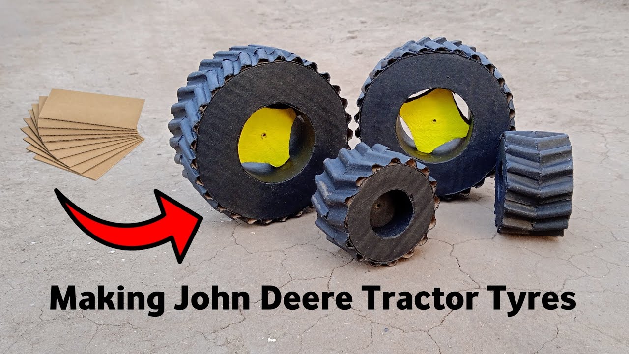 Monster tyre making with cardboard || John Deere Tyres with cardboard ||