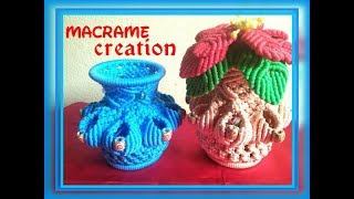 How to make macrame flower vase/pot tutorial in hindi part -2 Profile