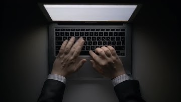 Man Working On A Laptop Stock Video