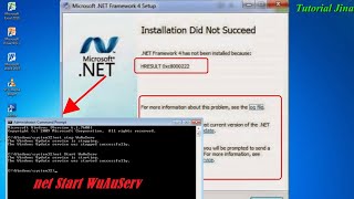 cara mengatasi net framework gagal instal 4.0 & 4,5 error 0xc8000222_Tutorial Jinan