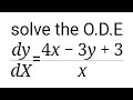 How to a reducible to O. D. E homogeneous equation in a simple steps method