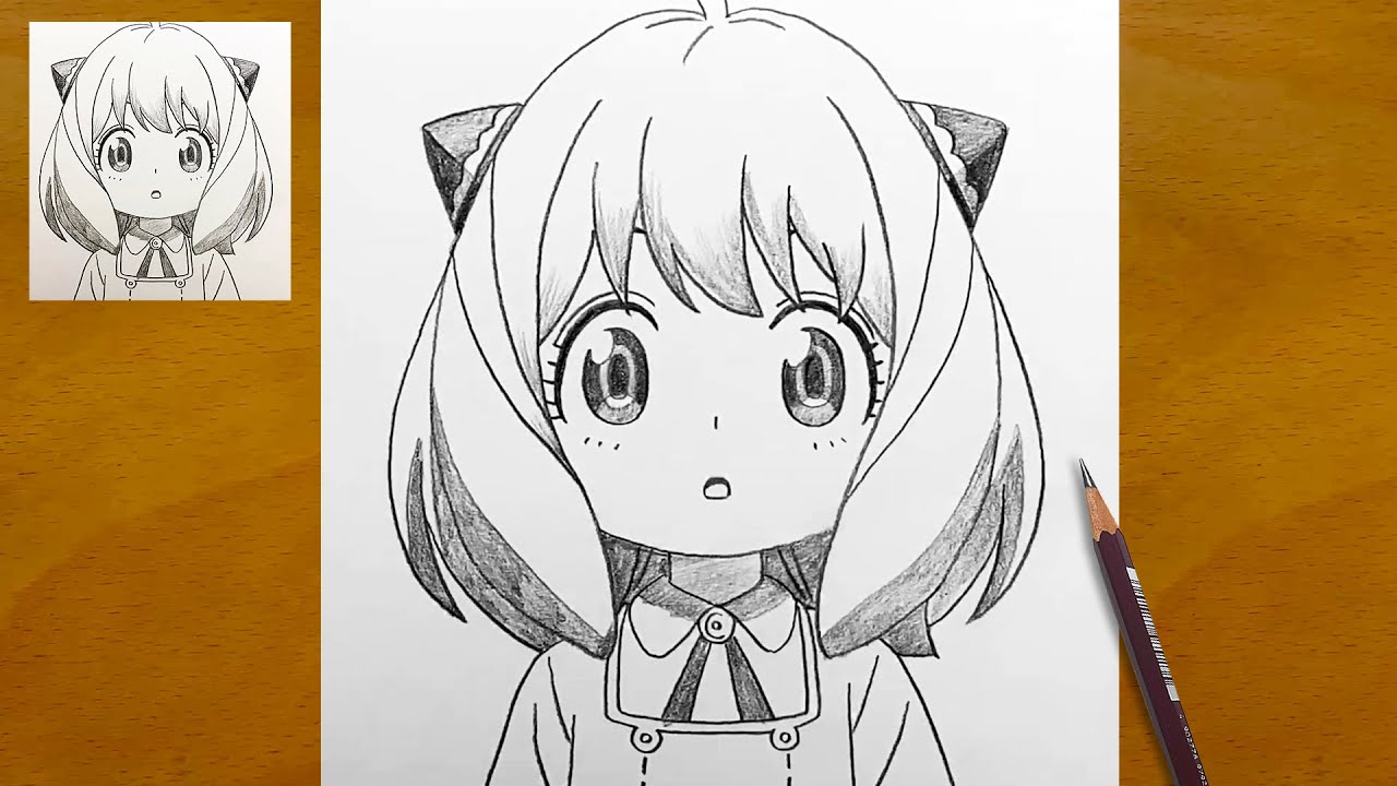 Как нарисовать милую Аню Форджер | Урок рисования по мотивам сериала «Шпион и семья»