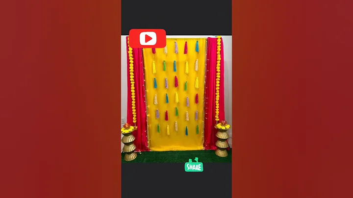 Simple Haldi Decoration ideas At Home #wedding #marriage #haldi #indusworld #shorts #viral