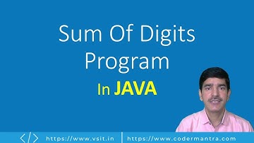 Sum Of Digits in Java | Sum of 3 Digit Program in Java | Java Video Tutorial | Java Program in Hindi