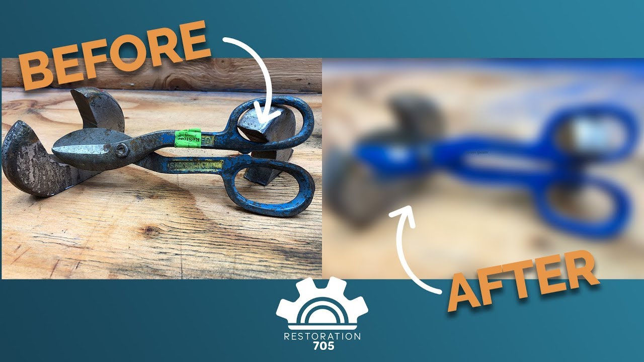SHEET METAL SHEARS DIY RESTORATION/POWDER COATING!