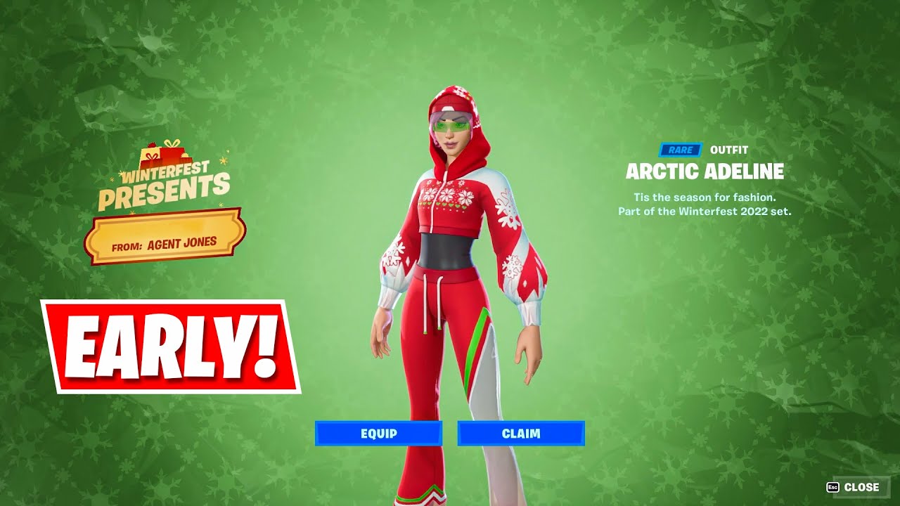 How to Get Arctic Adeline Skin TODAY! - Opened the Save for Last Present in Fortnite