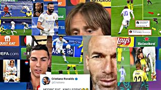 Football player and fans reaction to Modric's sublime pass against chelsea+Cristiano Ronaldo