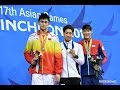 【Sun Yang】Men&#39;s 200mfr victory ceremony in Incheon Asian Games 2014