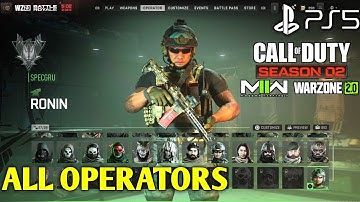 MW2 Season 2 Operators | All Operators Season 2 MW2 | Modern Warfare 2 Season 2 Operators | COD MW2
