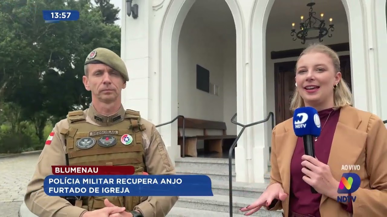 Blumenau: Polícia Militar recupera anjo furtado de igreja - QTU Questões do Universo