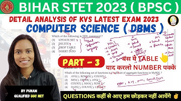 MISSION BIHAR STET 2023 | Question Analysis Of KVS Latest Examination 2023 | Most Important Question