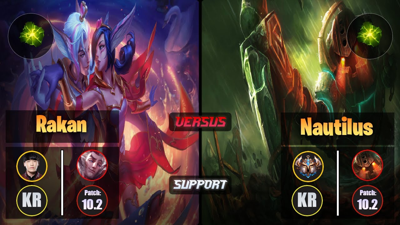 Kellin RAKAN (Support) [Aftershock] VS NAUTILUS - Challenger KR Patch 10.2