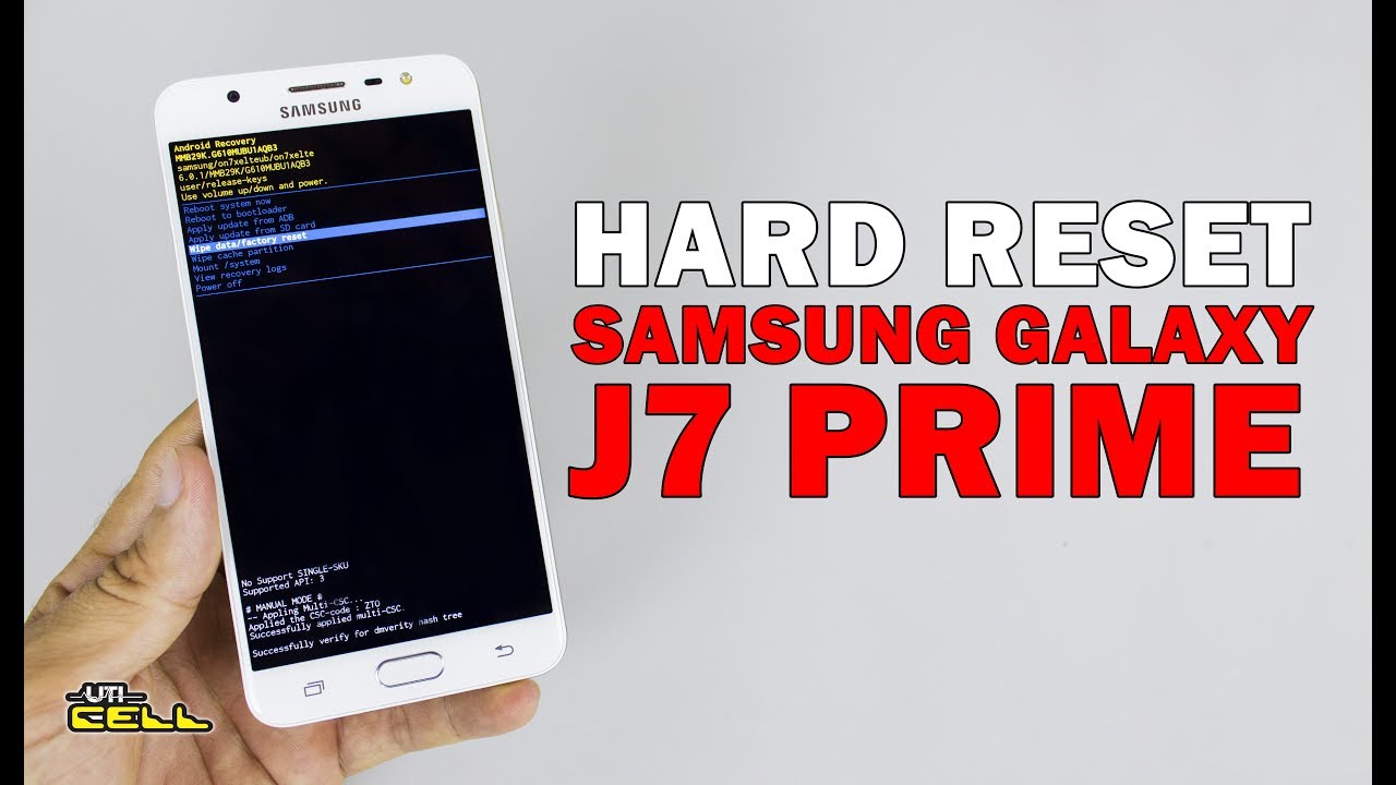 Hard Reset no Samsung Galaxy J7 Prime (SM-G610) #UTICell - YouTube