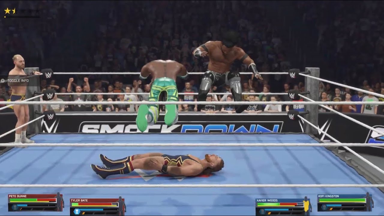 WWE 2K25 SmackDown Pete Dunne & Tyler Bate vs. Xavier Woods & Kofi Kingston
