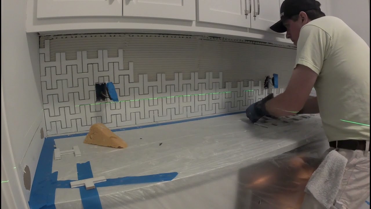 Unique Tile Shape, Professionally Installed Backsplash Tile