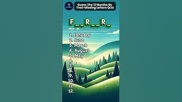 Only Smartest Minds Can Guess the 12 Months by Their Missing Letters!  #shorts