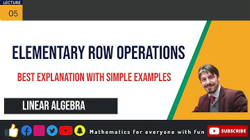 Elementary Row Operations | Elementary Row Operations on Matrices | Linear Algebra