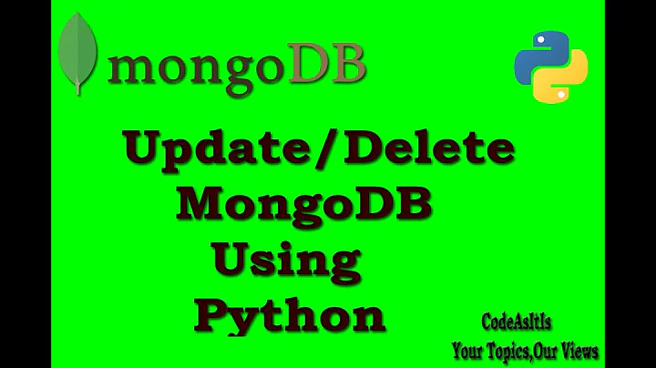 Python MongoDb Tutorial #5 - Updating/Deleting Data in MongoDb Atlas using PyMongo