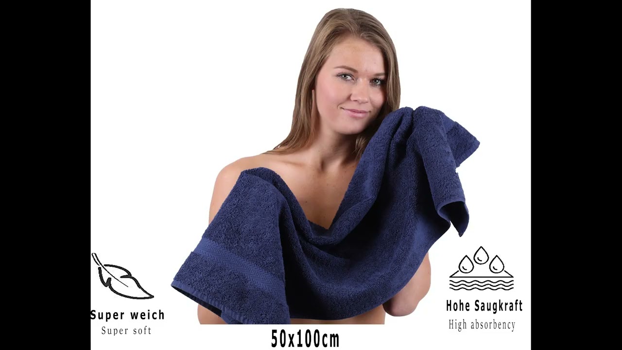 BetzPremium 10er Frottier Handtuch-Set 2X Liegetücher 4X Handtücher 2X Gästetücher 2XWaschhandschuhe