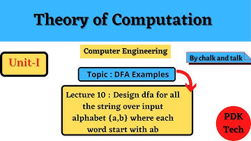 Lecture 10 : Design dfa for all the string over input alphabet {a,b} where each word  start with ab