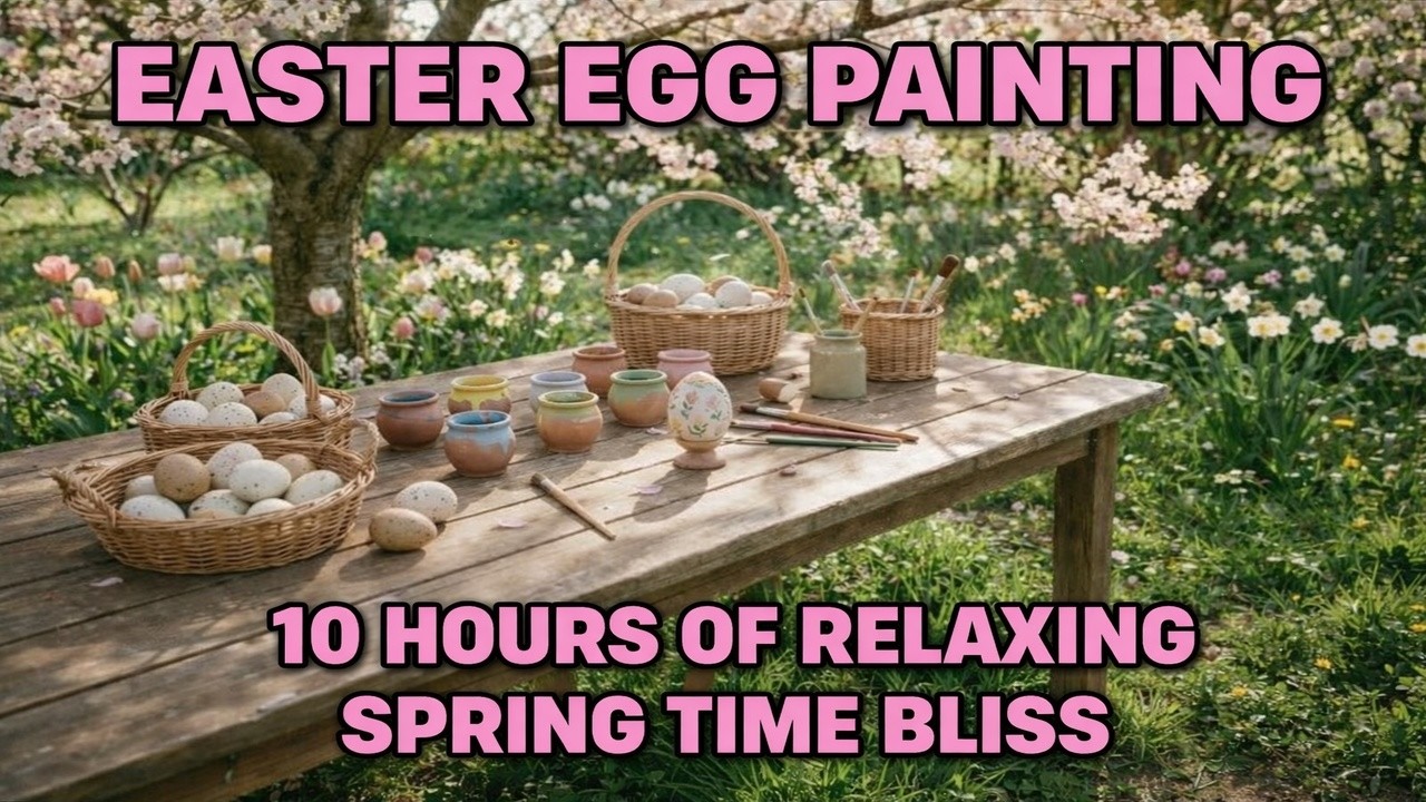 Easter Egg Painting 🐣🎨 Spring Garden Ambience | Cozy Creative Easter Vibes