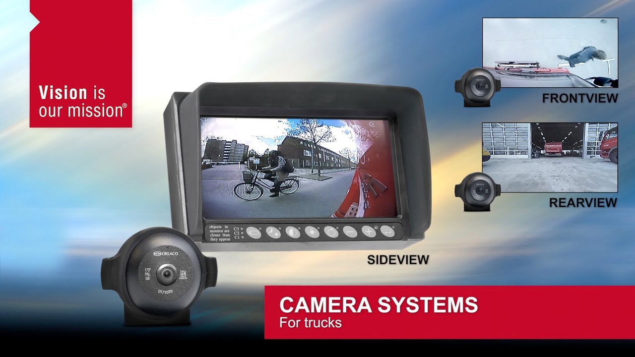 Camera systems for Trucks - Sideview 170° - Rearview - Frontview