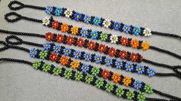 Colorful Seed Beads Daisy Chain Bracelet Tutorial | Step-by-Step DIY Guide