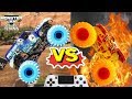 Monster Jam Fire and Ice Steel Titans Video Game vs Spin Master Monster Trucks