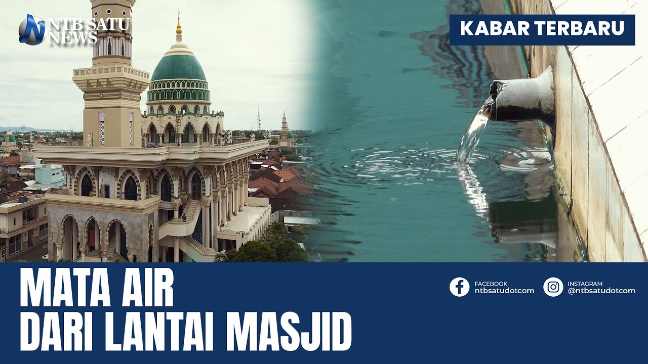 Unik, Air Muncul dari Lantai Masjid Bengak Sekarbela