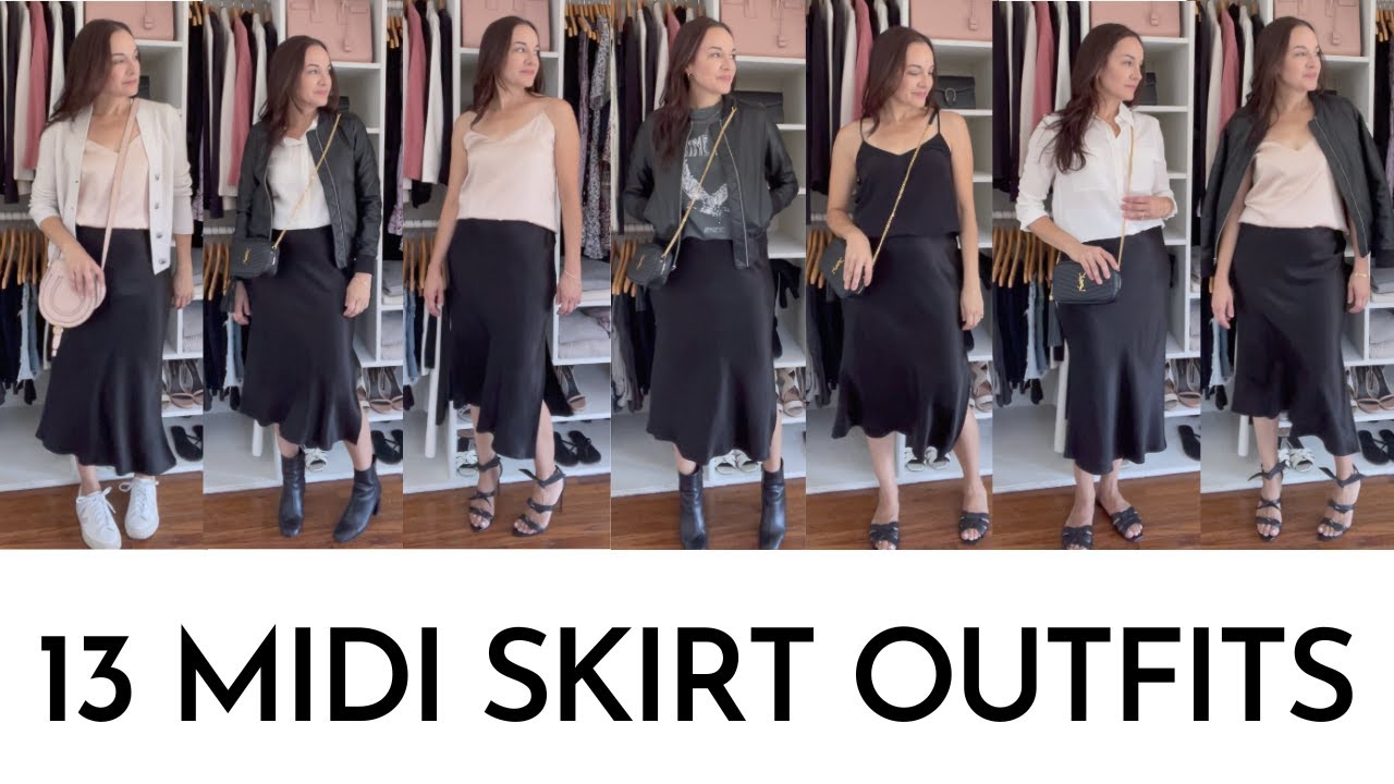 13 Black Skirt Outfit Ideas  How To Style The Midi Skirt 