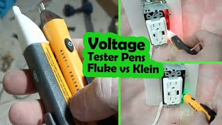 Best Voltage Tester for Electricians Pen ** fluke vs klein non contact voltage pen **