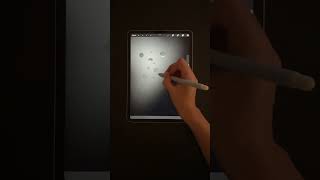 How to draw raindrops in procreate #procreate #art #digitalart #tutorial #drawing #shorts #artist