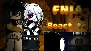 Fnia React To Sitckman Vs Bendy And The Dark Revival Fnia X Gacha Part One