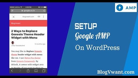 How to setup Google AMP for WordPress Within 1 Minute