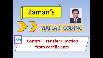 MATLAB: Control: Transfer function from coefficients