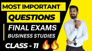 Most Important questions | Business Studies | Class 11 | Must Watch