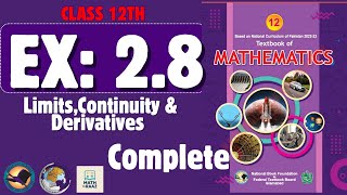 Exercise 2.8 Class 12 maths || NBF 2025 New Book || ex 2.8 NBF Class 12 maths || By Sir Raaz