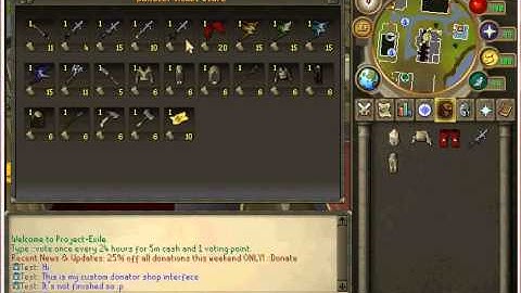 Custom Donator shop interface