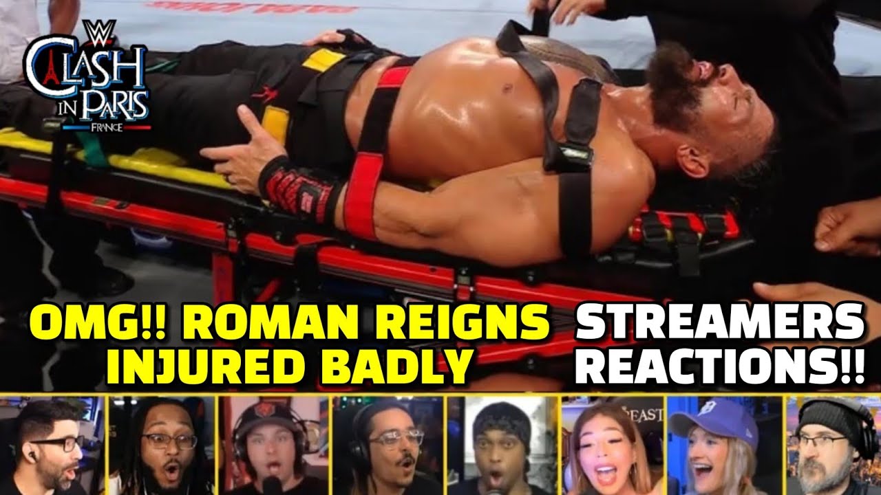 Подборка реакций стримеров на бой Романа Рейнса против Бронсона Рида | WWE Clash в Париже 2025
