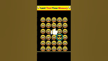 Memory Test🤯 || Find The Odd Emoji Out || Emoji Puzzle Quiz || part 4|| #shorts