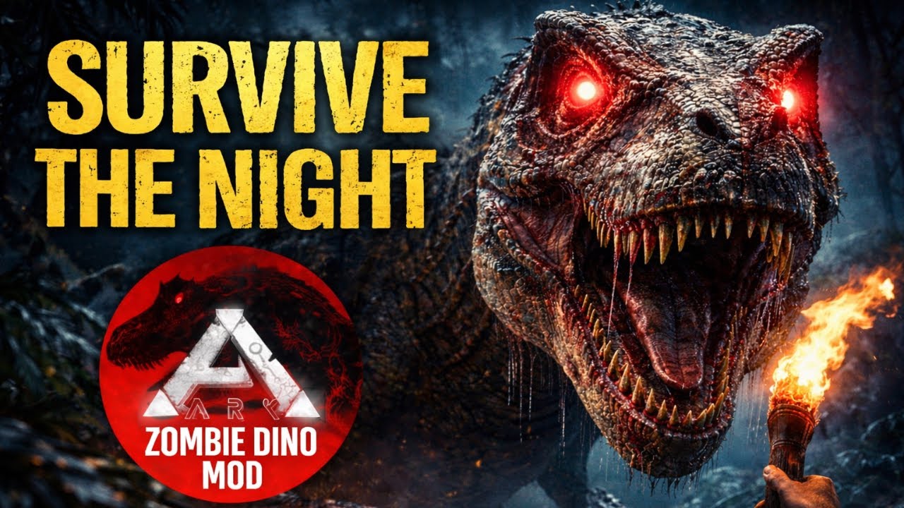 Surviving the Night Against Zombie Dinosaurs | ARK (Live)