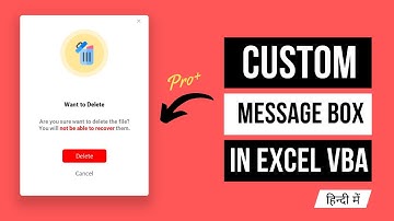 Custom Message Box Design in Excel | Advanced Excel Tutorial | In hindi