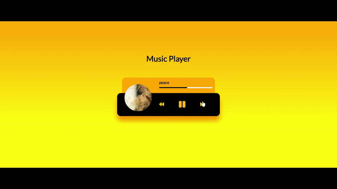 Create A Music Player Using HTML CSS JS