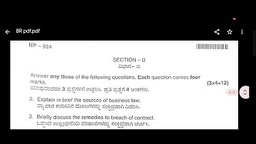 2nd Year Bcom 4th semester Business Regulation 2025 Question paper #bangaloreuniversity