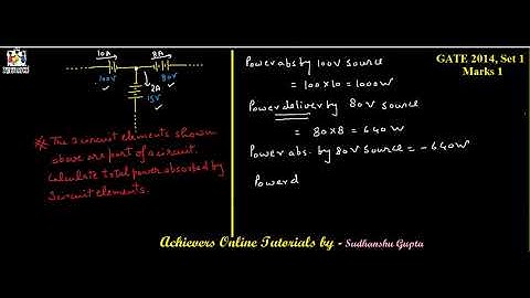 GATE 2014 Network Theory KCL, KVL Solution 10 by Sudhanshu Gupta