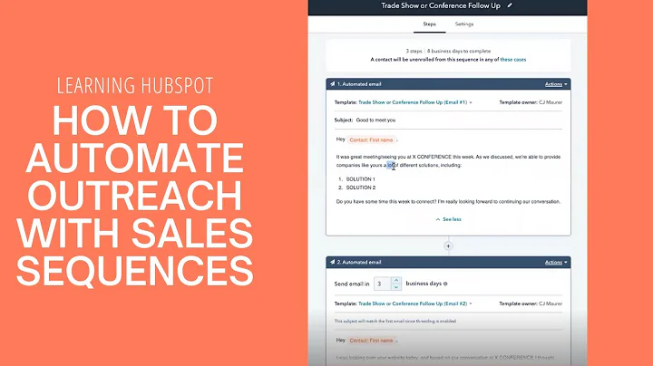 Learning HubSpot | How to Automate Outreach with Sales Sequences