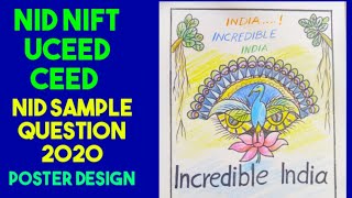 Poster Design Incredible India NID NIFT UCEED CEED NID Sample solution YouTube